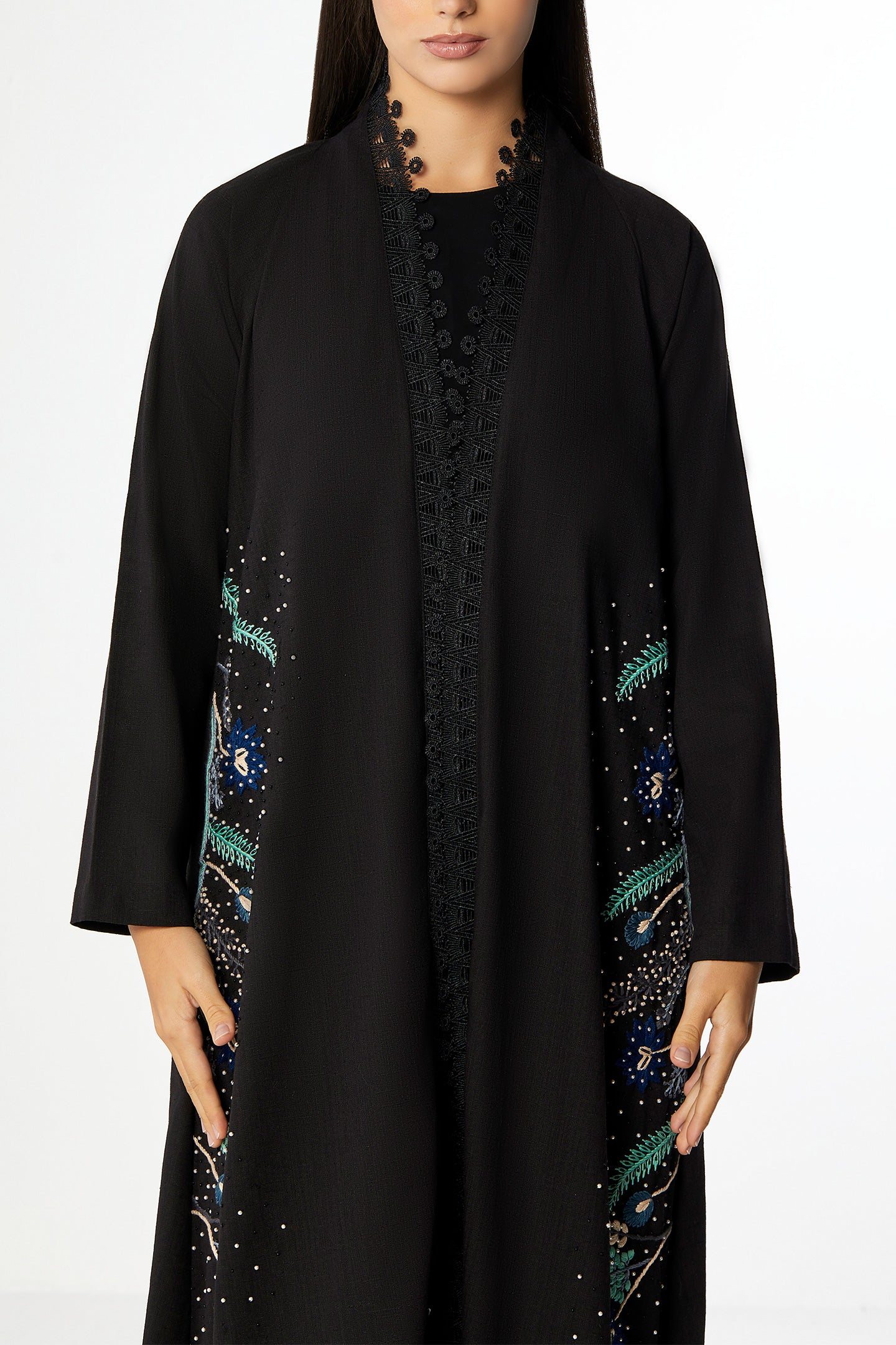 Coal Abaya in Linen