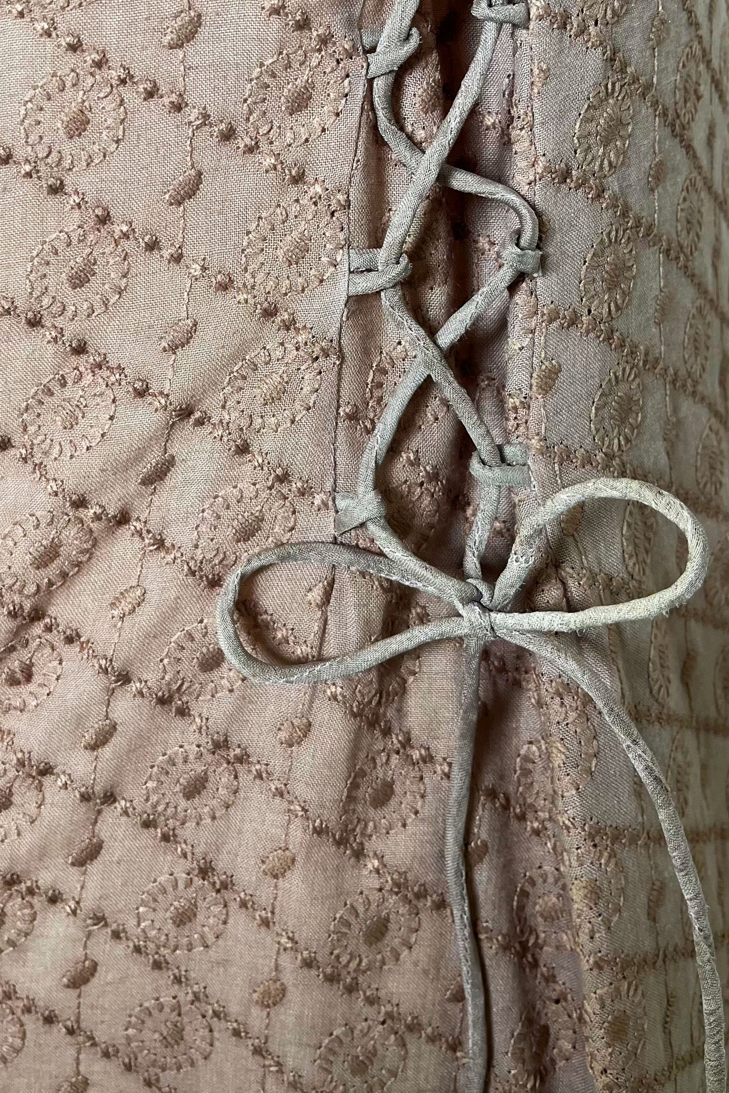 Zinnea Sand Dress in Soft Broderie Anglaise