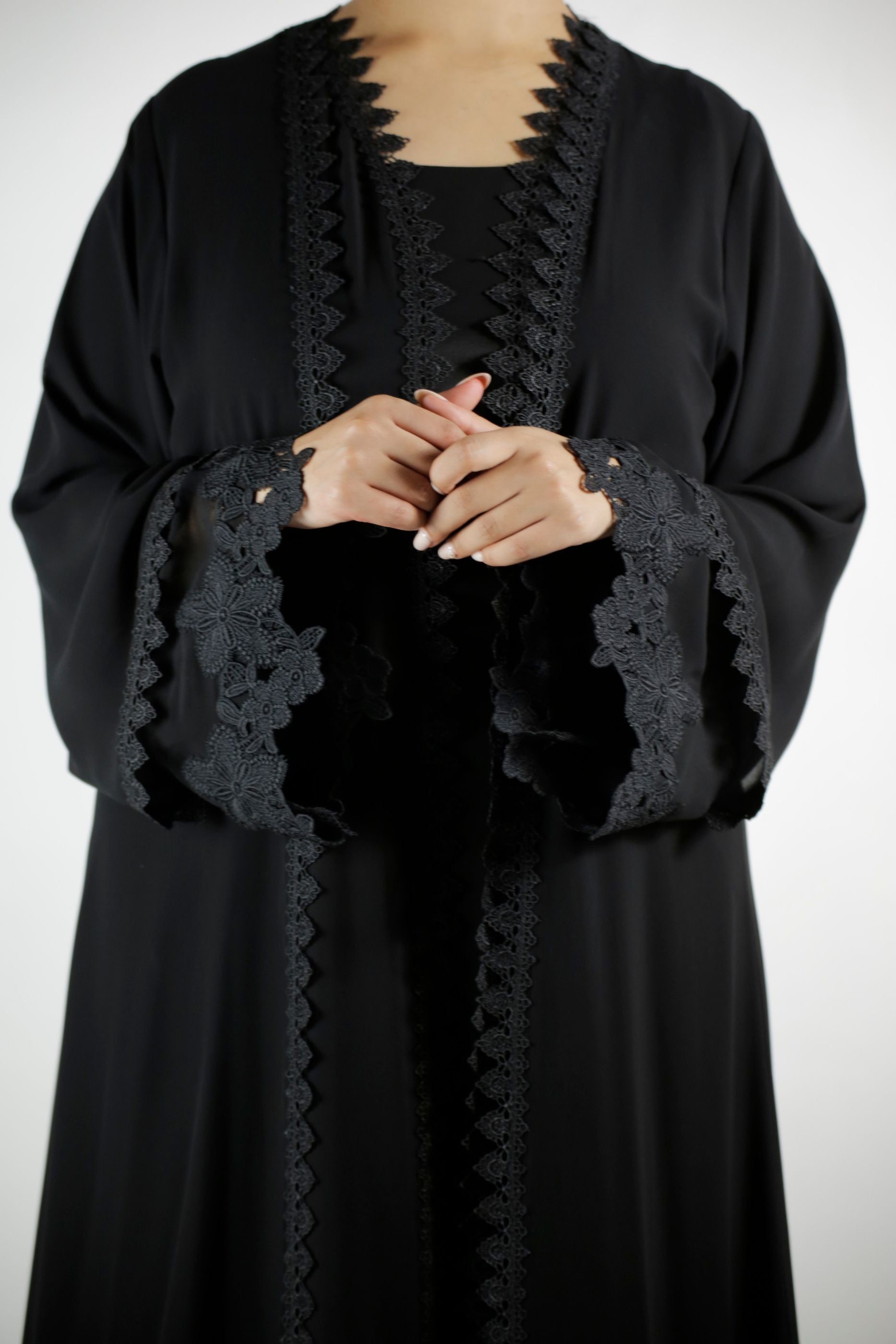 Lenah Charcoal Abaya Set