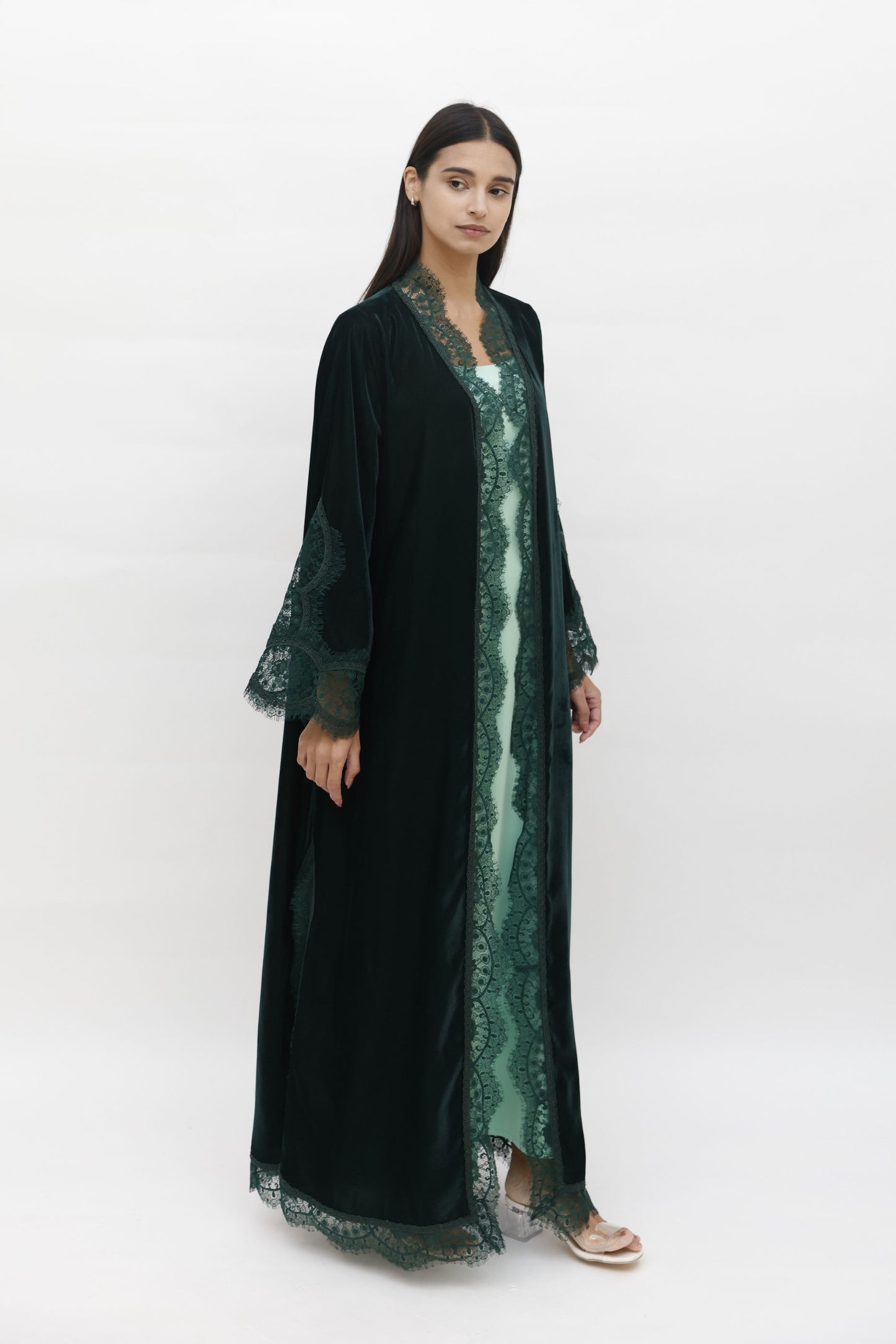 Hayan Moss Abaya Set