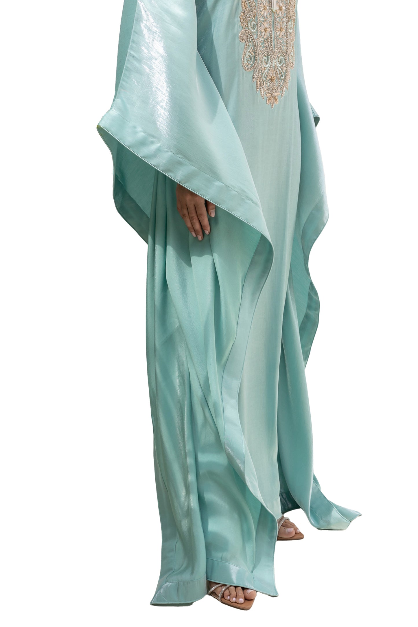 Anath Sky Dress Kaftan in Silk