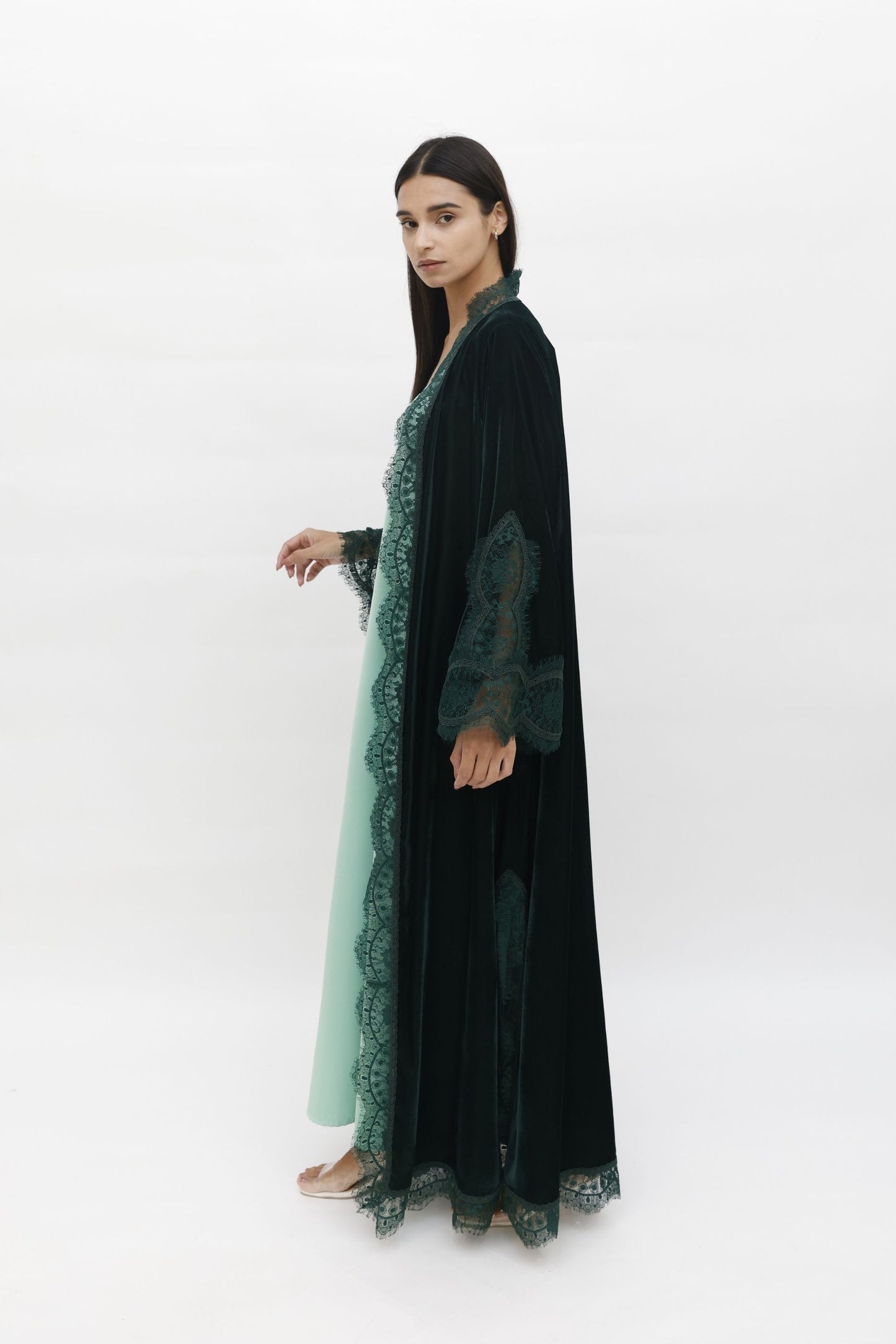 Hayan Moss Abaya Set