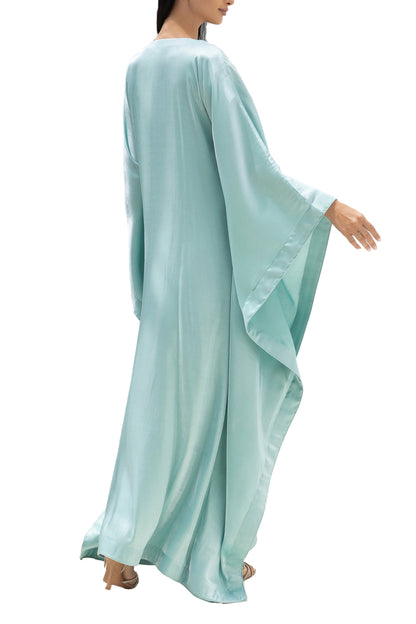 Anath Sky Dress Kaftan in Silk