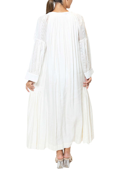 Calypso Pearl Midi Dress in Linen