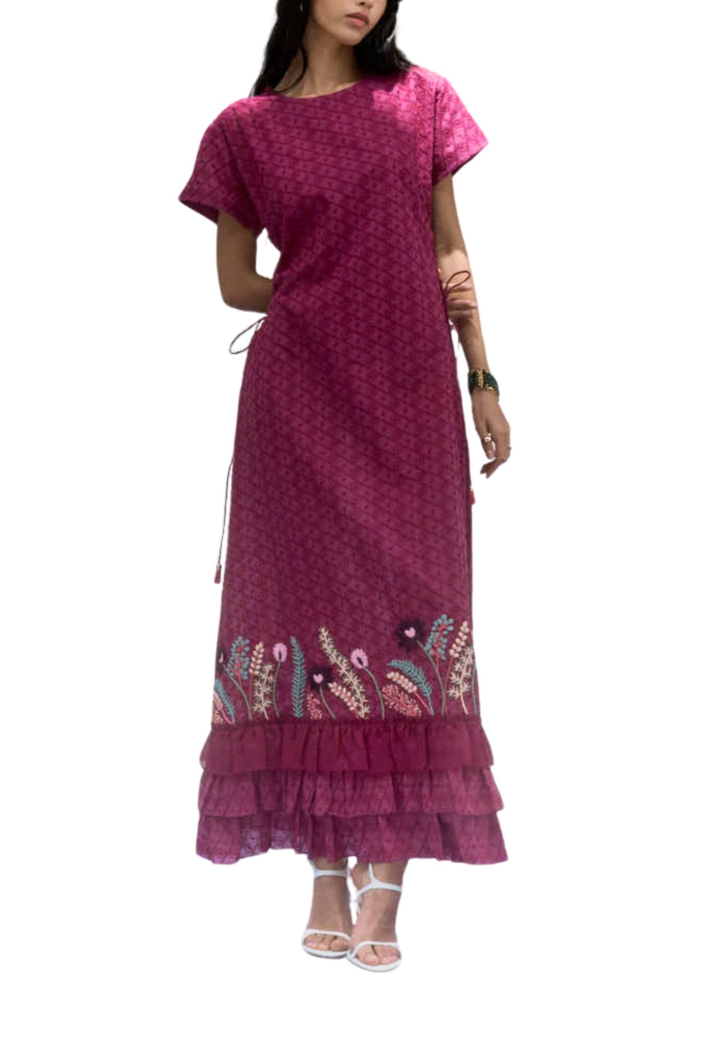 Zinnea Ruby Dress in Soft Broderie Anglaise