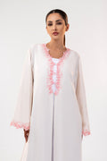 Farah Snow - Floral Lace Abaya Set