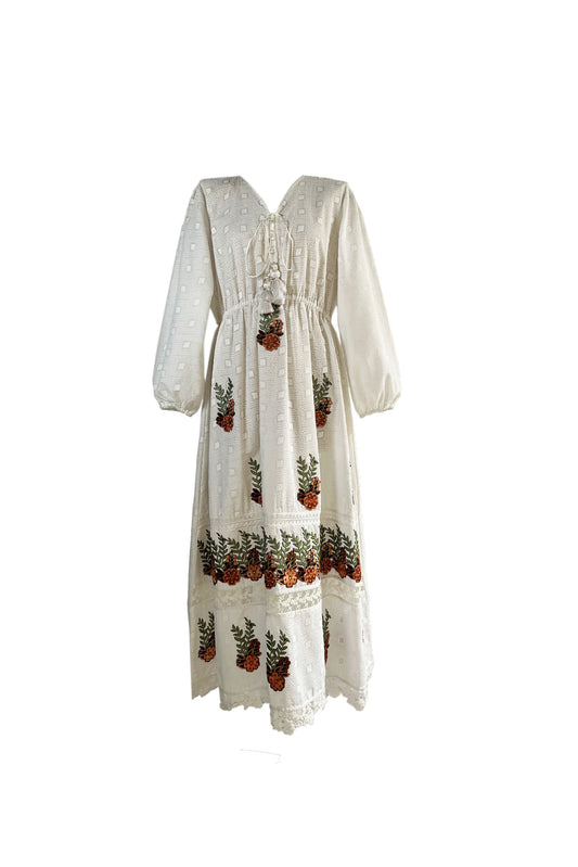 Cordelia Dress in Soft Broderie Anglaise