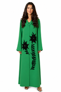 Cayra Green – Tailored Crepe Embroidered Abaya