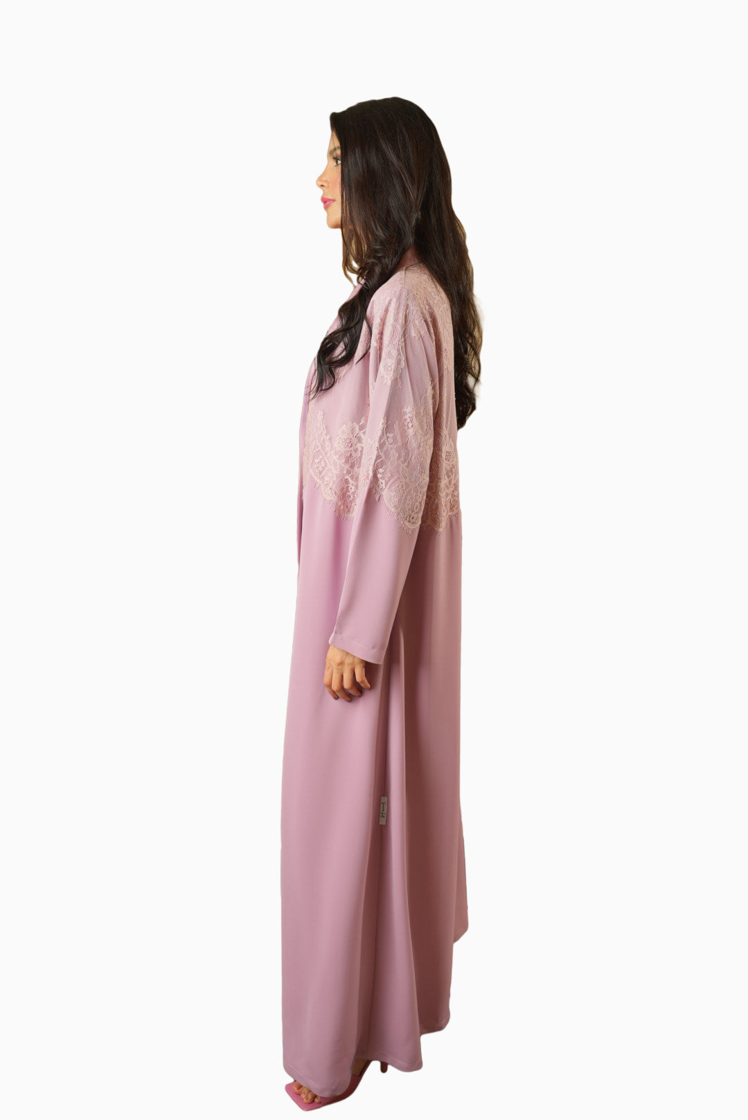 Dana Rose – Soft Crepe Fabric with French Lace Abaya