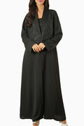 Dana Black – Soft Crepe French Lace Abaya