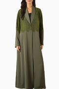 Dana Olive – Soft Crepe French Lace Abaya