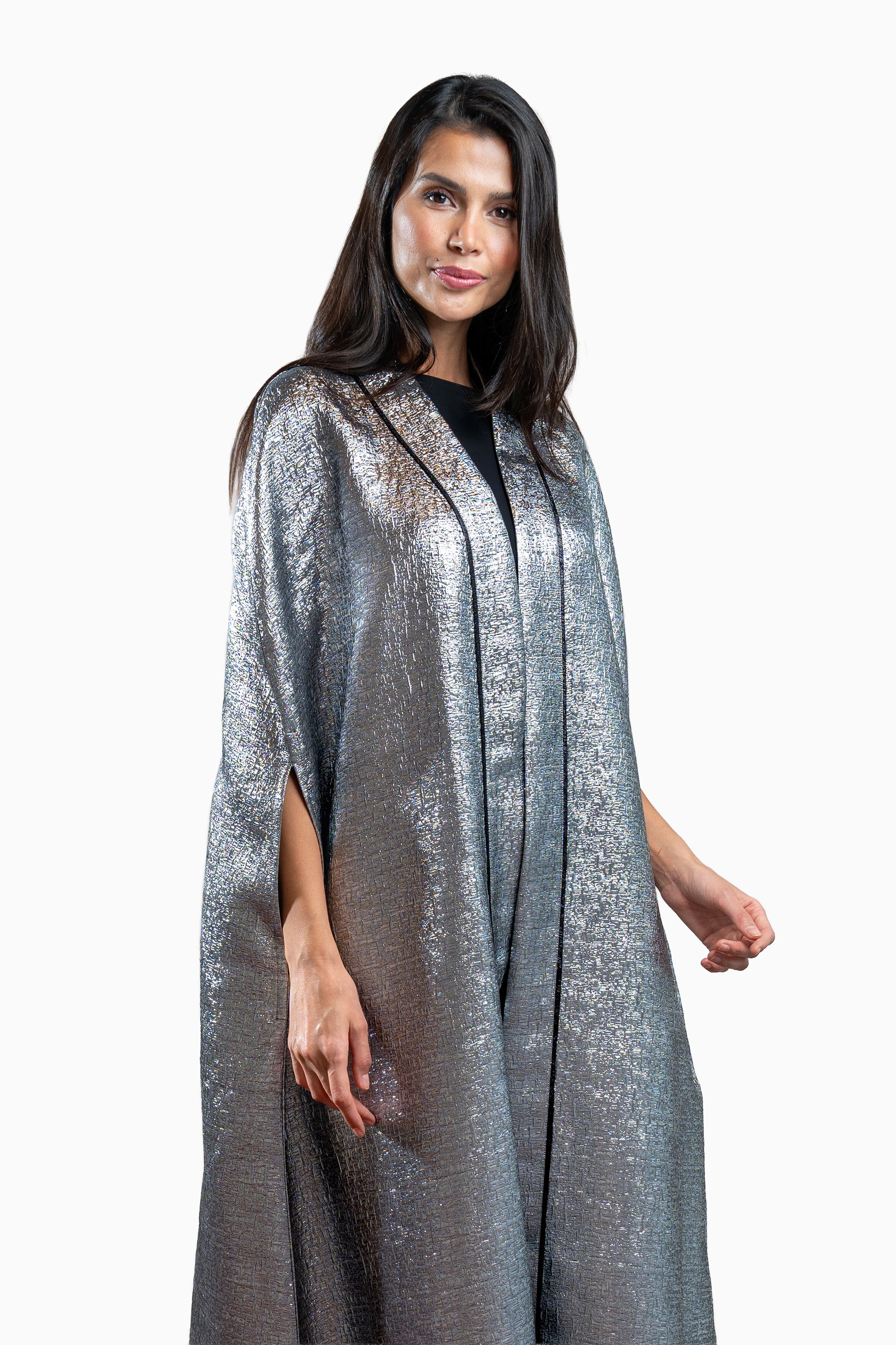 Durrah Silver Abaya Set