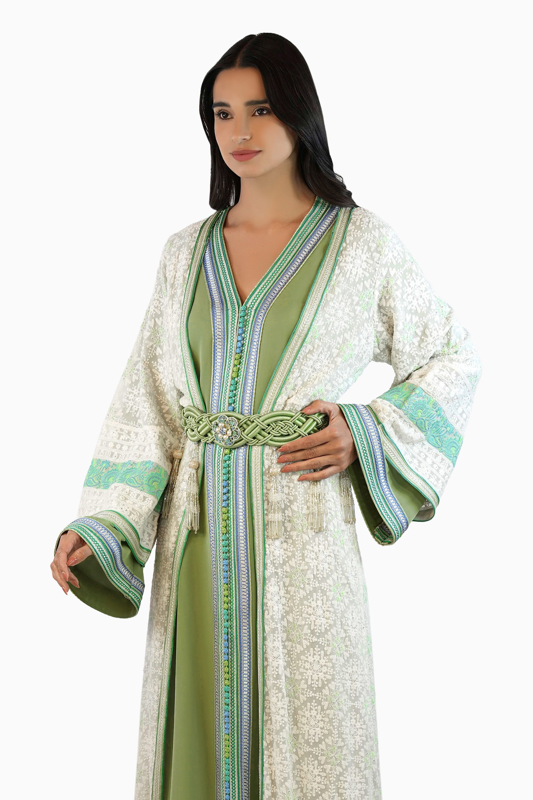Ikram - Embellished Moroccan Inspired Kaftan Dress Set