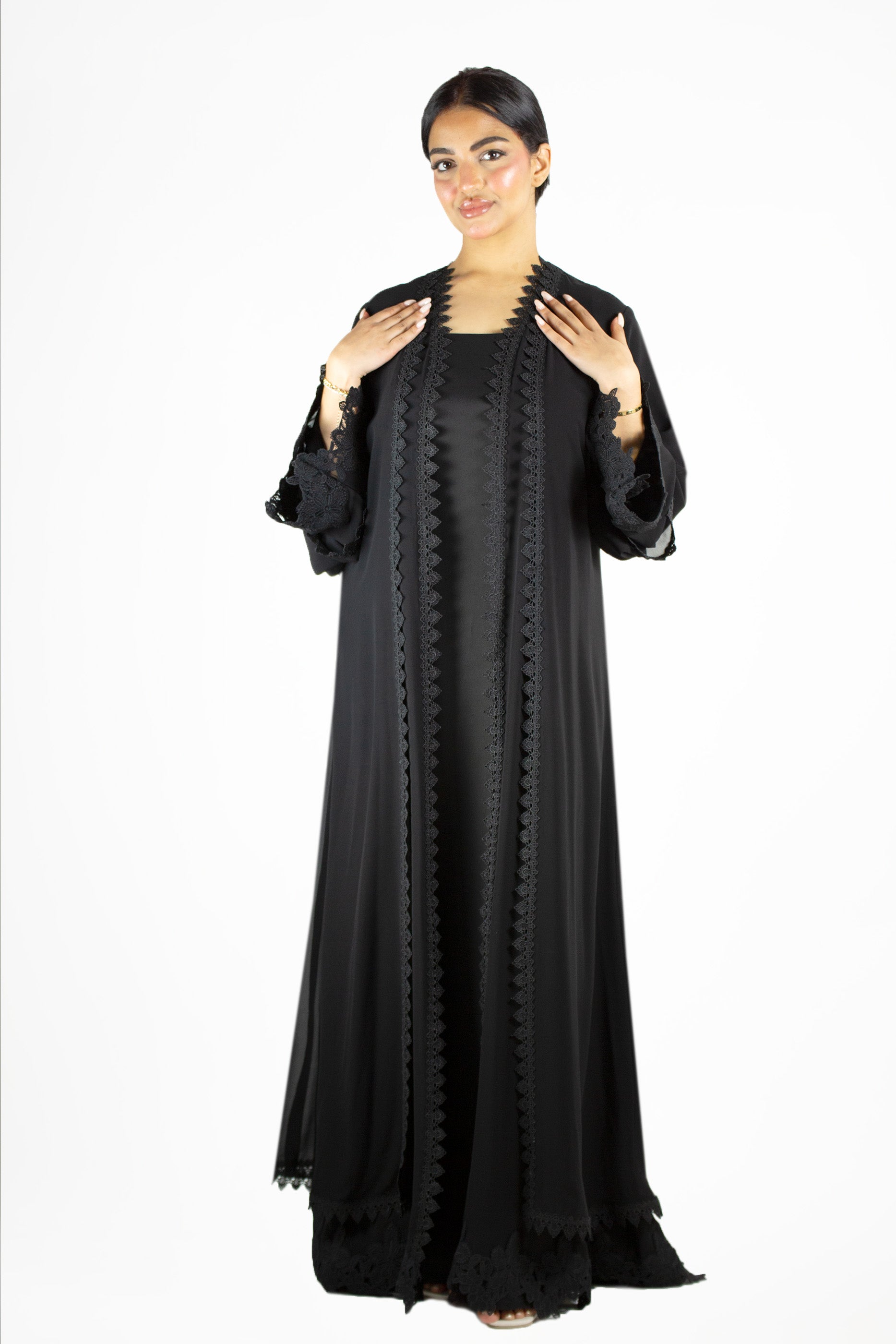 Lenah Charcoal Abaya Set