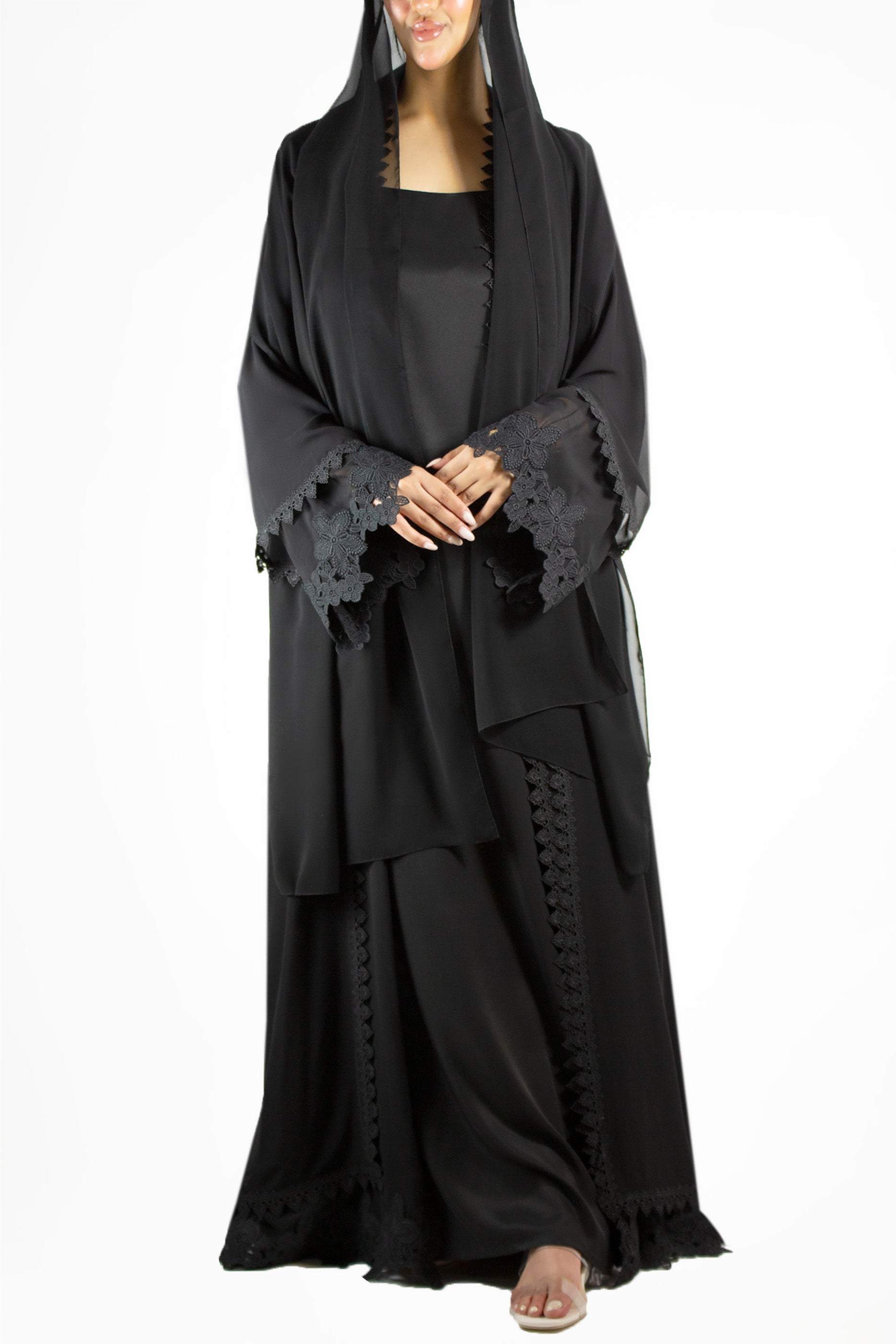 Lenah Charcoal Abaya Set