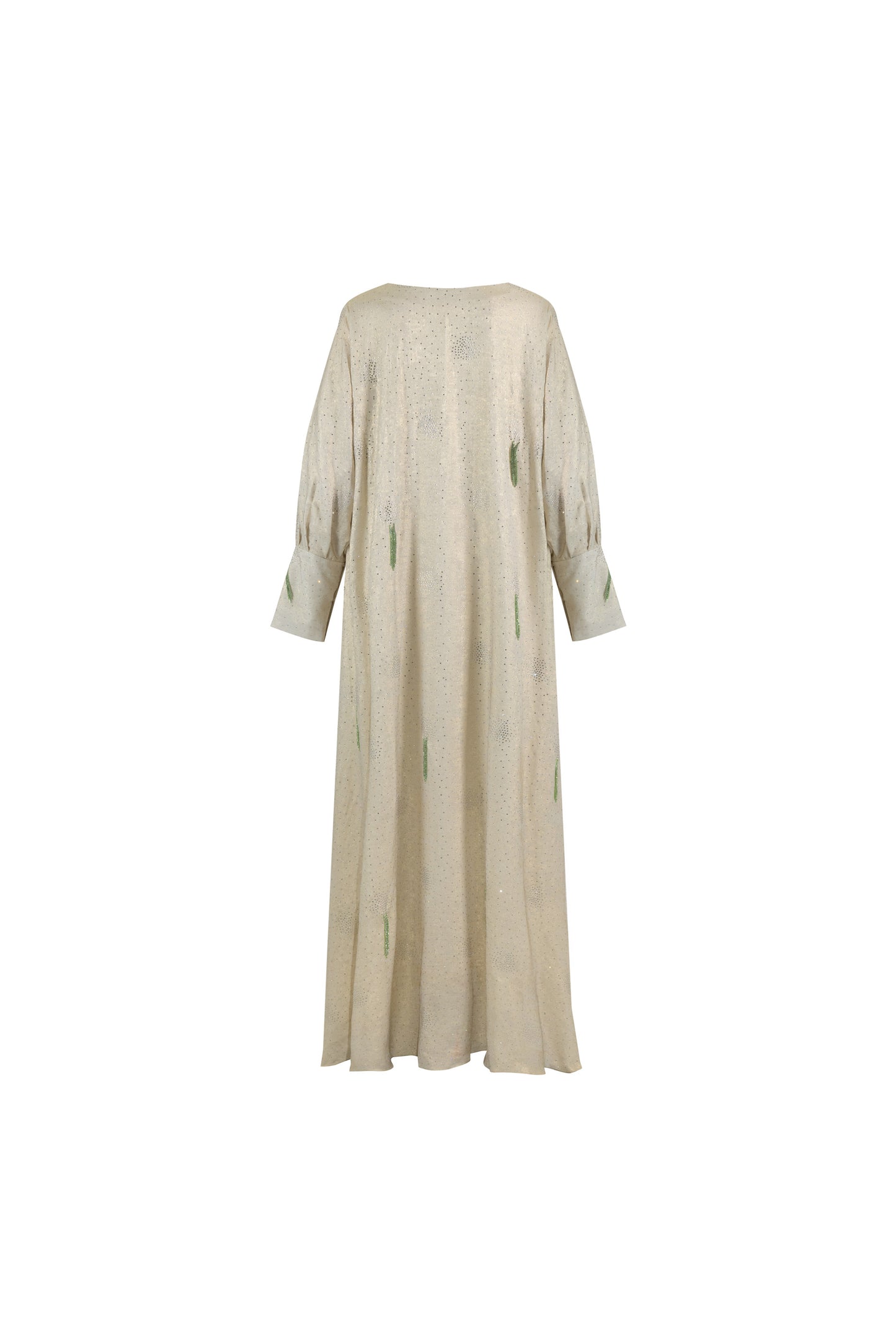 Liatris Cream Dress in Glittered Silk