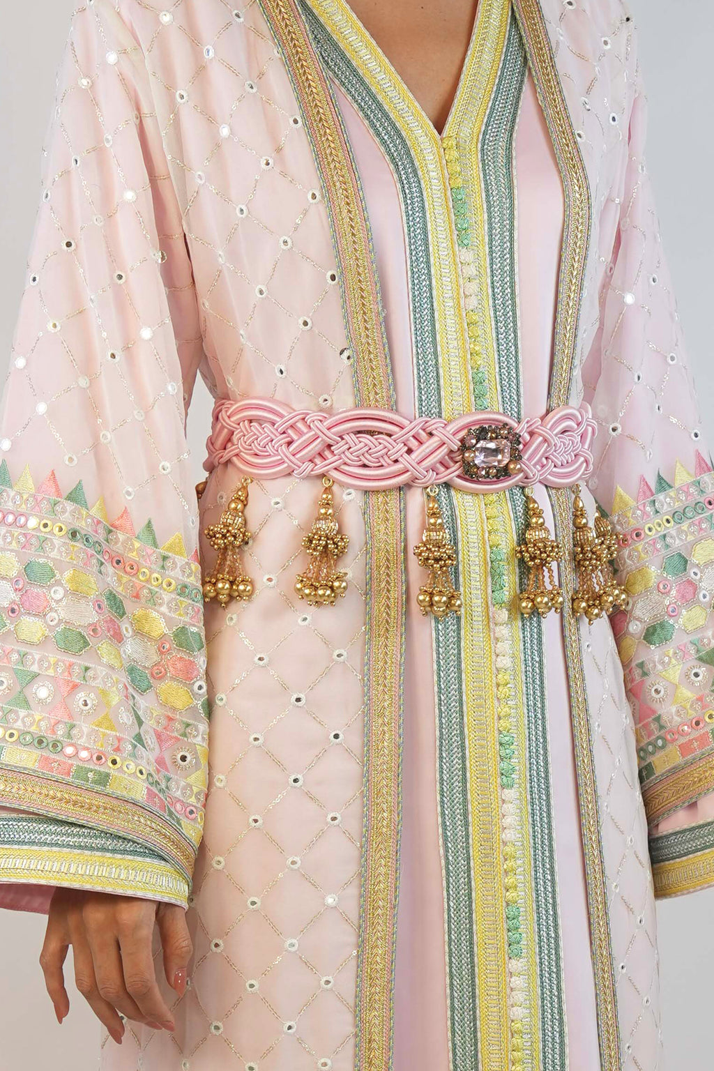 Nahla - Embellished Moroccan Inspired Kaftan Dress Set