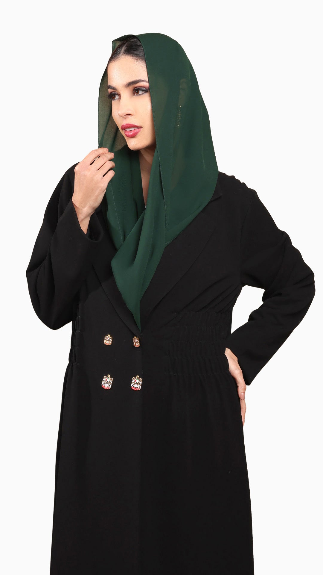 UAE National Day Abaya with three colors Shella