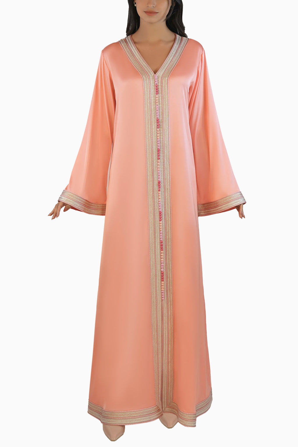 Ritaj Blush - Embellished Moroccan Inspired Kaftan Dress Set