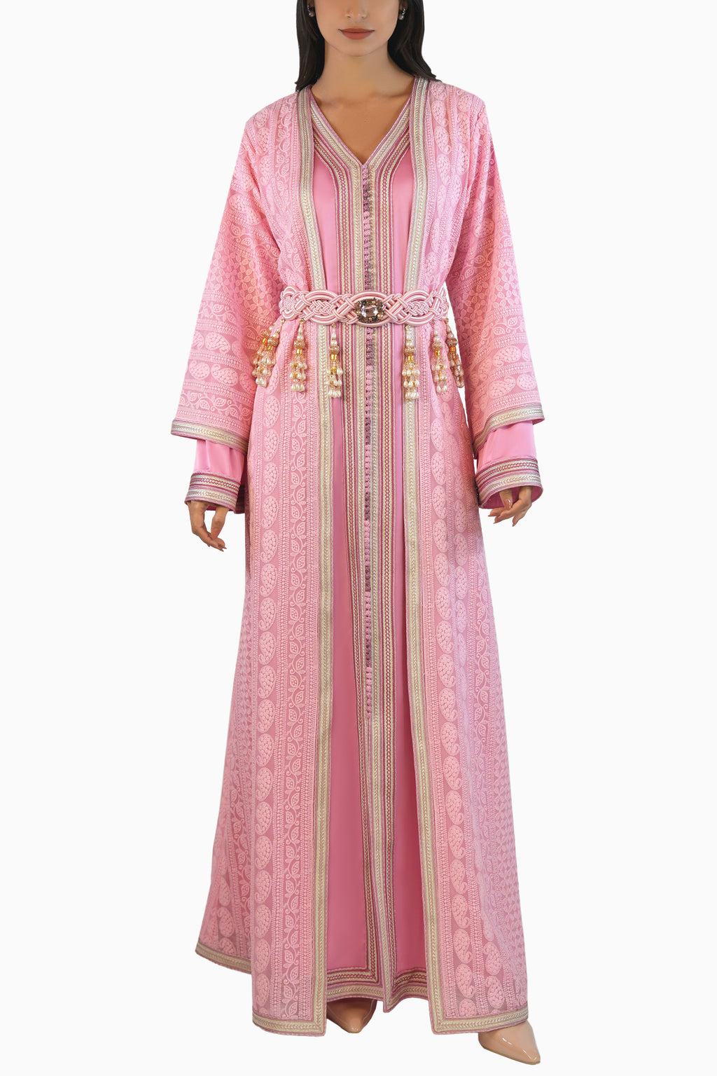 Ritaj Peony - Embellished Moroccan Inspired Kaftan Dress Set