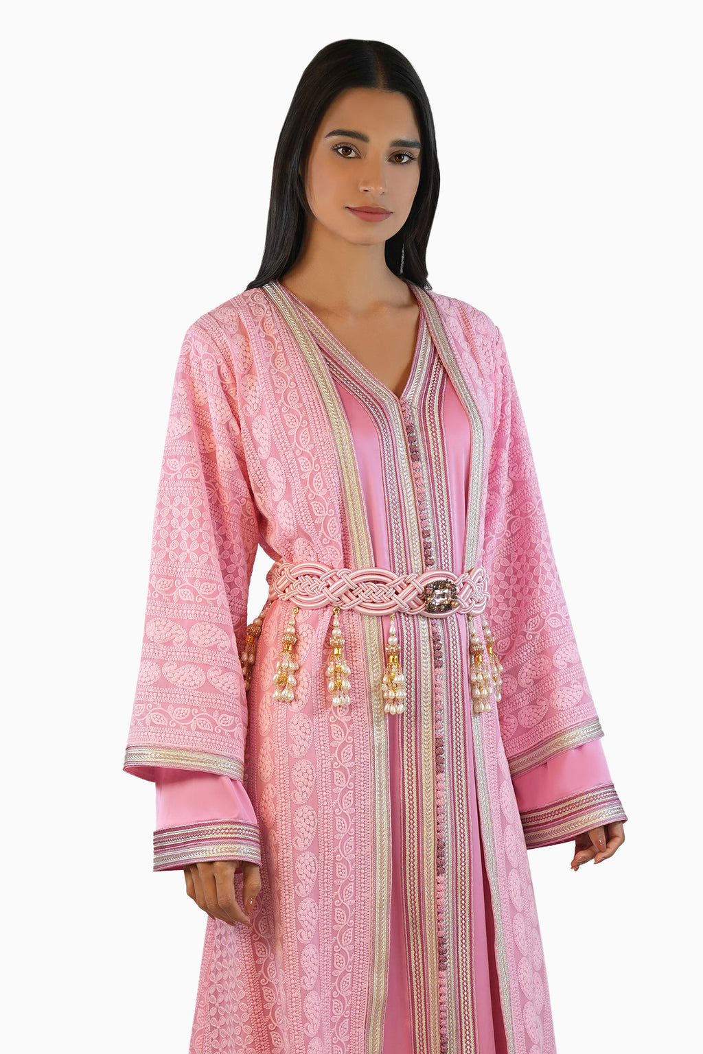 Ritaj Peony - Embellished Moroccan Inspired Kaftan Dress Set