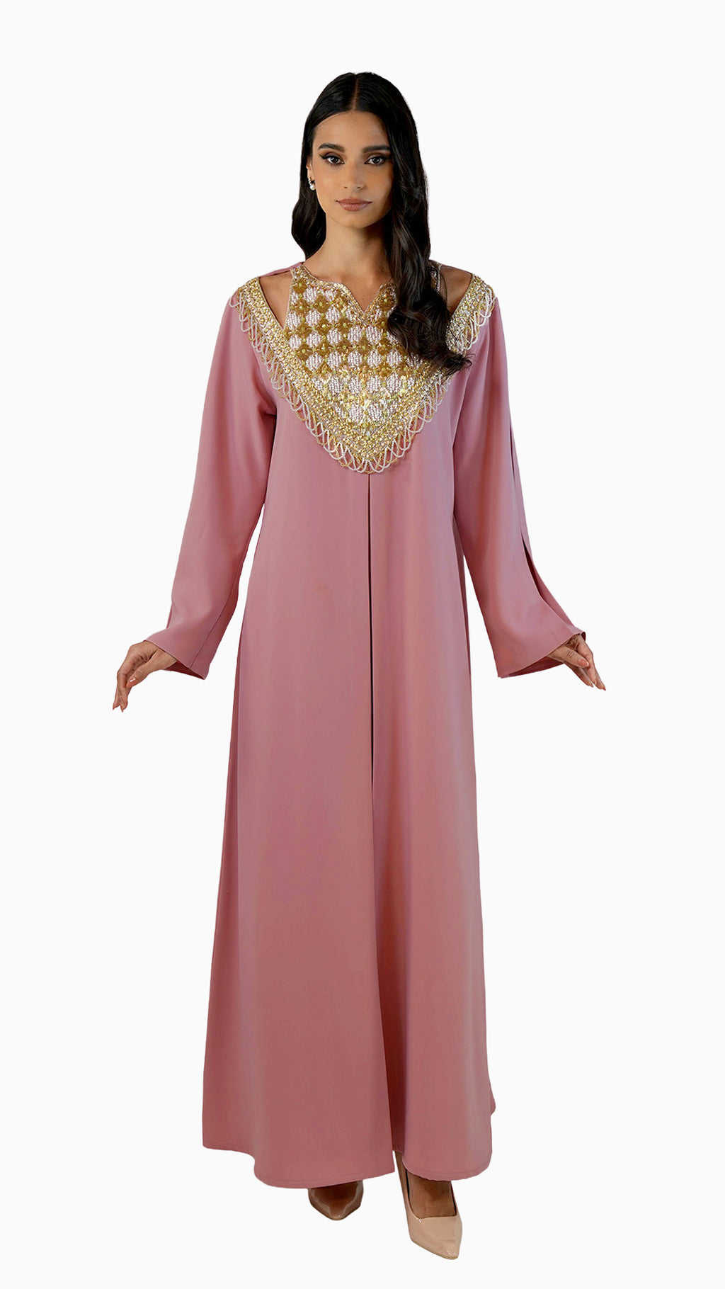 Salam Blush - Embroidered Modern Kaftan