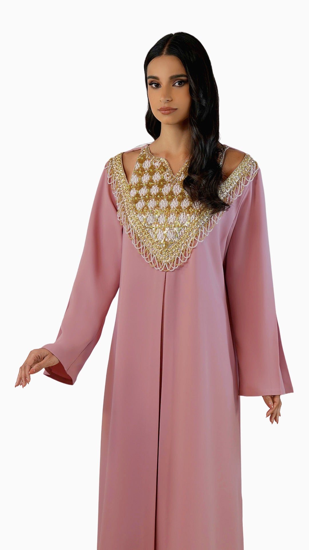 Salam Blush - Embroidered Modern Kaftan
