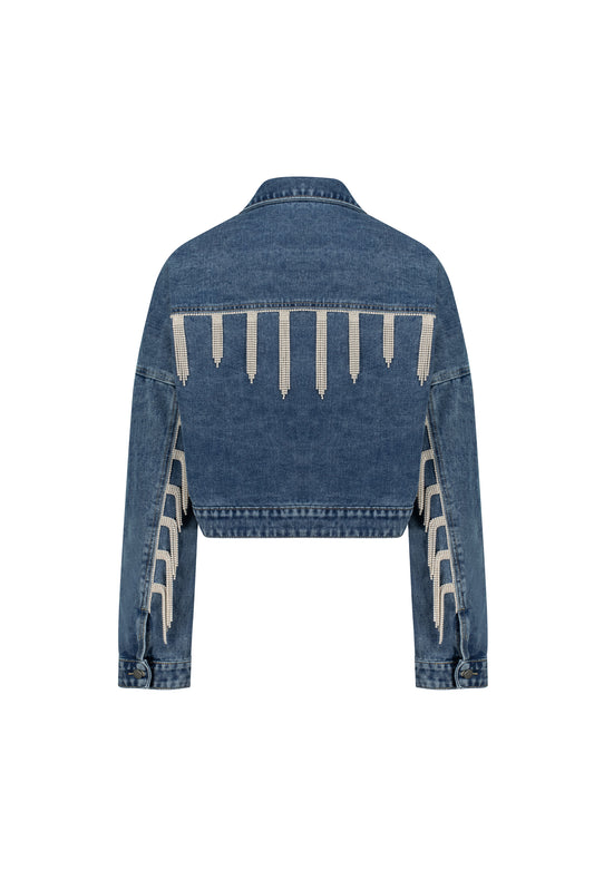 Talc Crystal Jacket in Denim