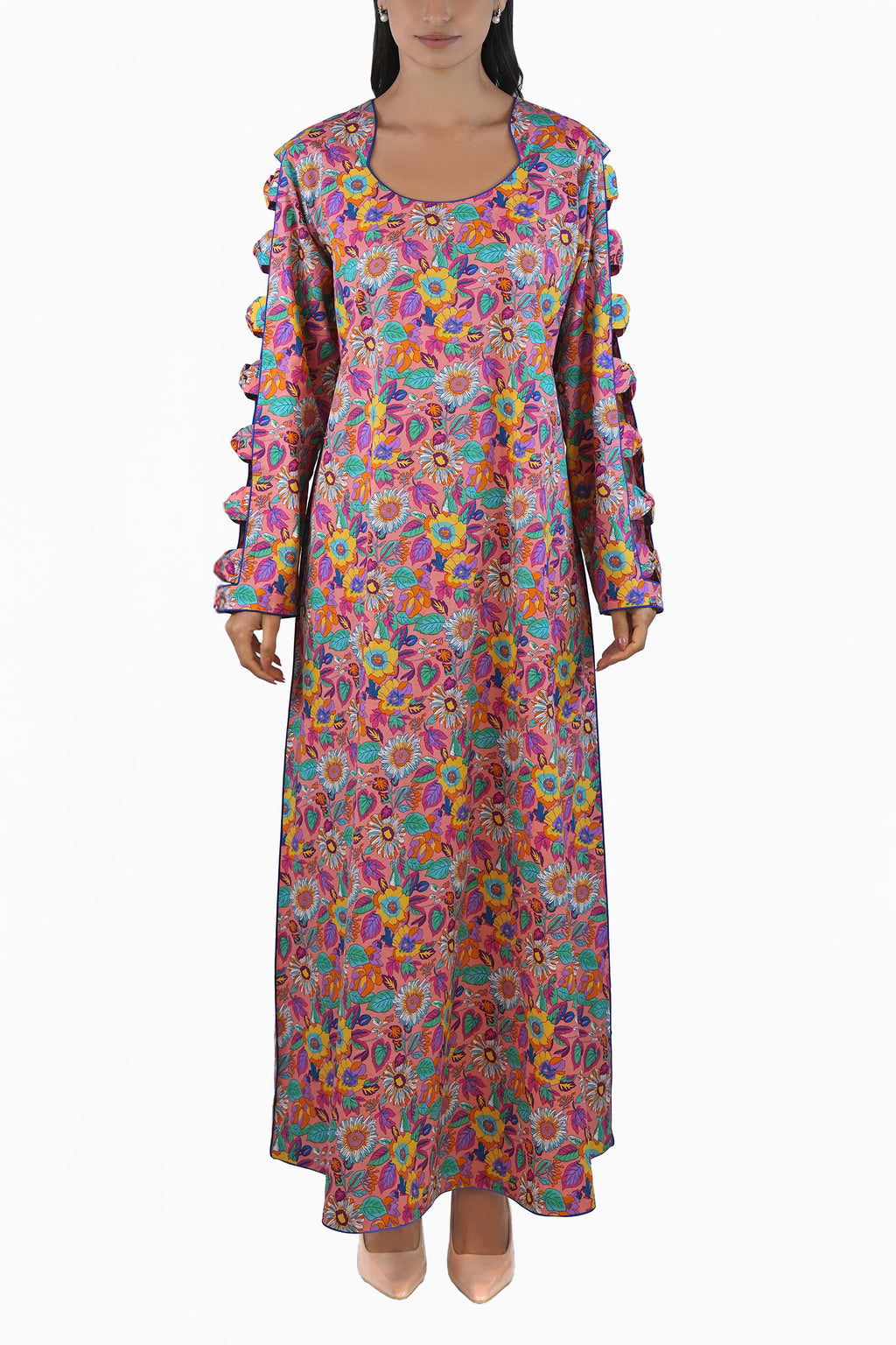 Daisy - Printed Floral Kaftan Dress