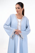 Farah Sky - Floral Lace Abaya Set