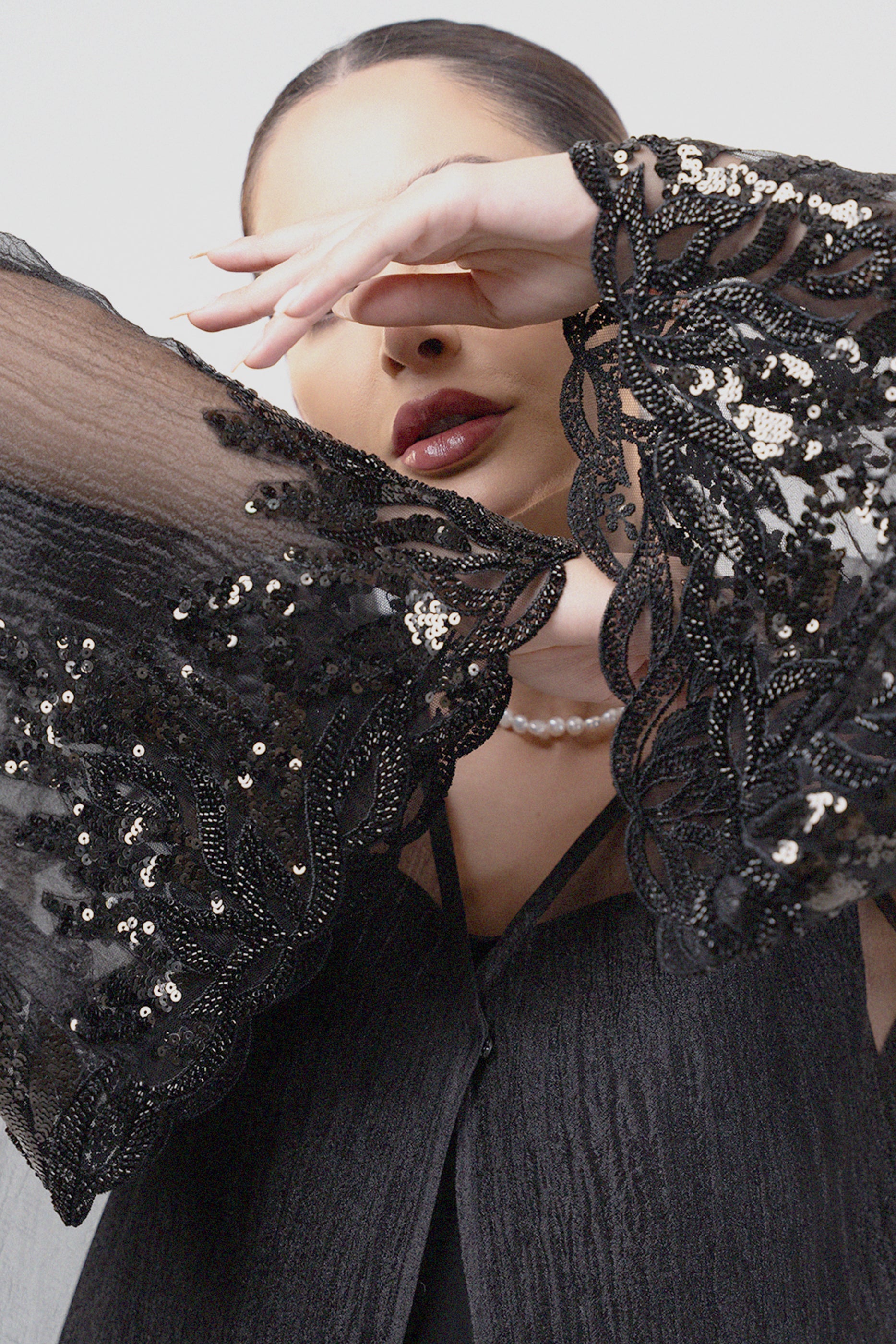 Helena Tar - Sheer Organza Occasion Abaya