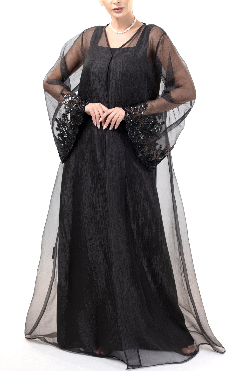 Helena Tar - Sheer Organza Occasion Abaya
