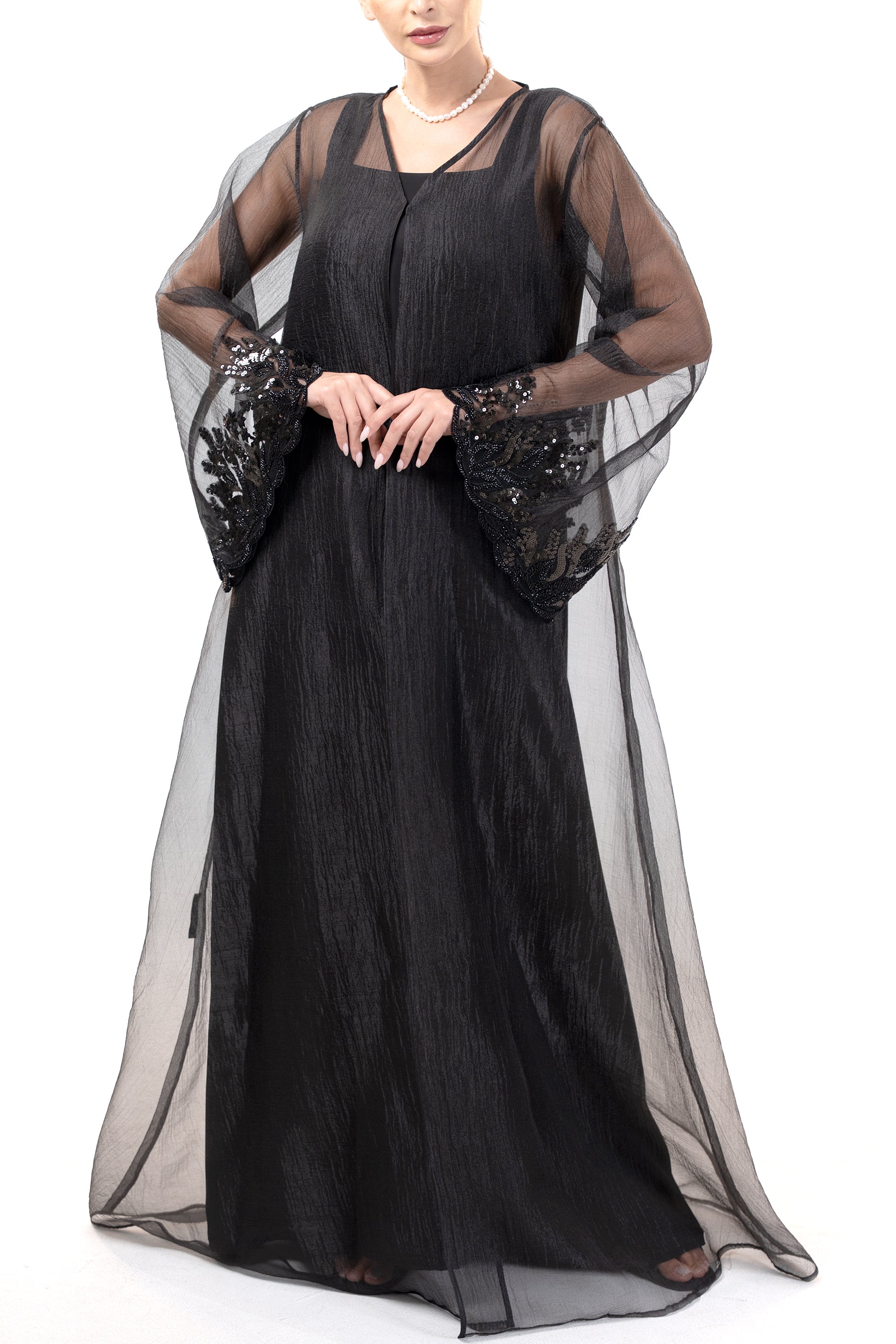 Helena Tar - Sheer Organza Occasion Abaya