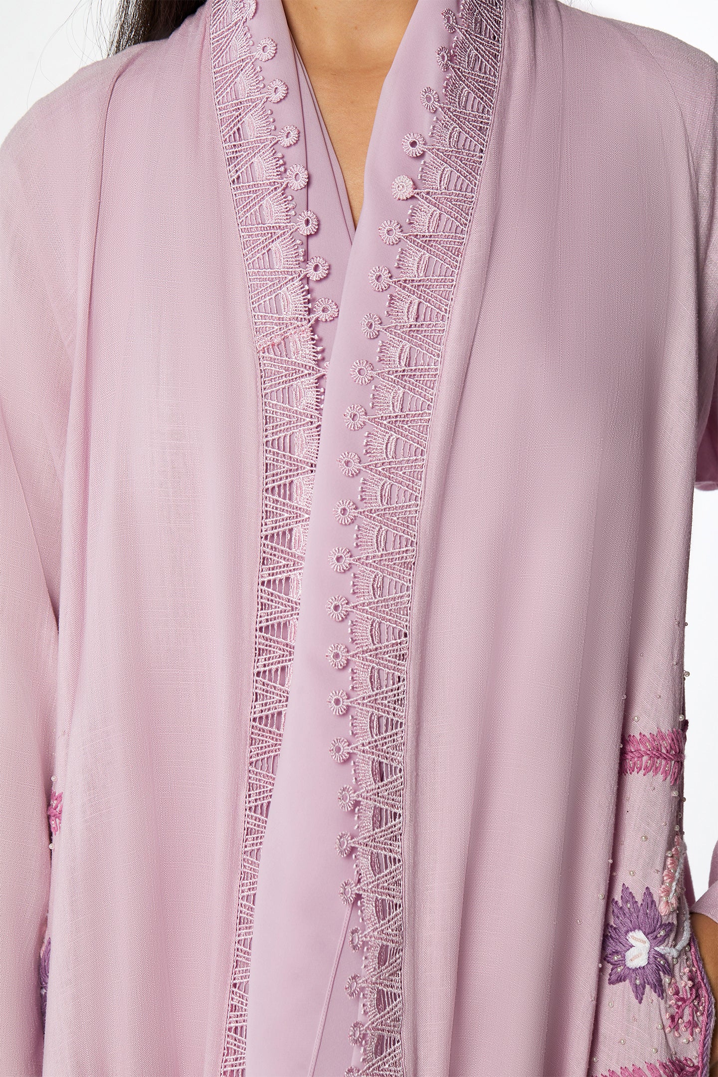 Lilac Abaya in Linen