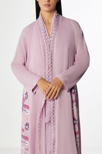 Lilac Abaya in Linen