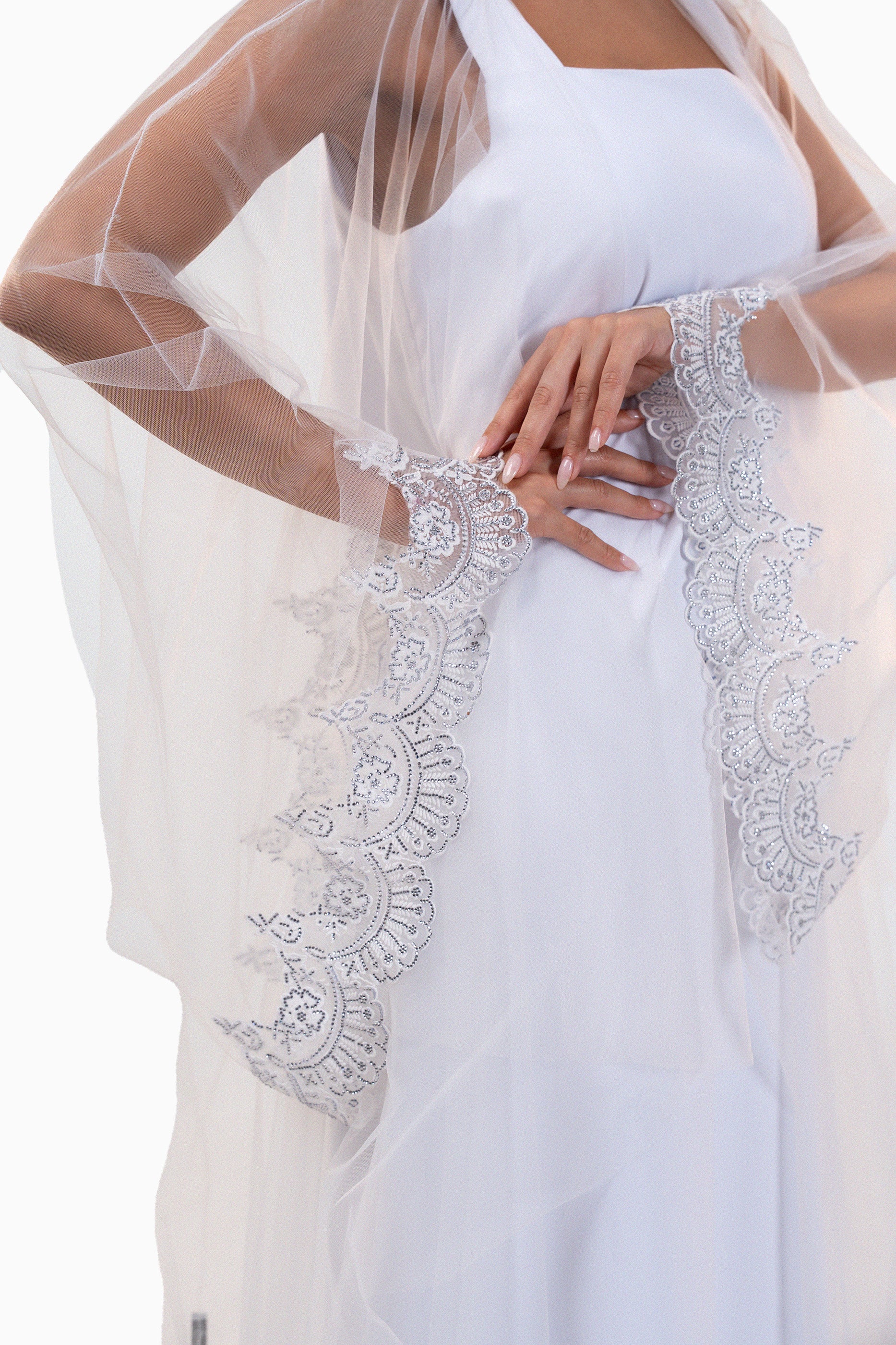 Lucia Opal - Sheer Organza Occasion Abaya
