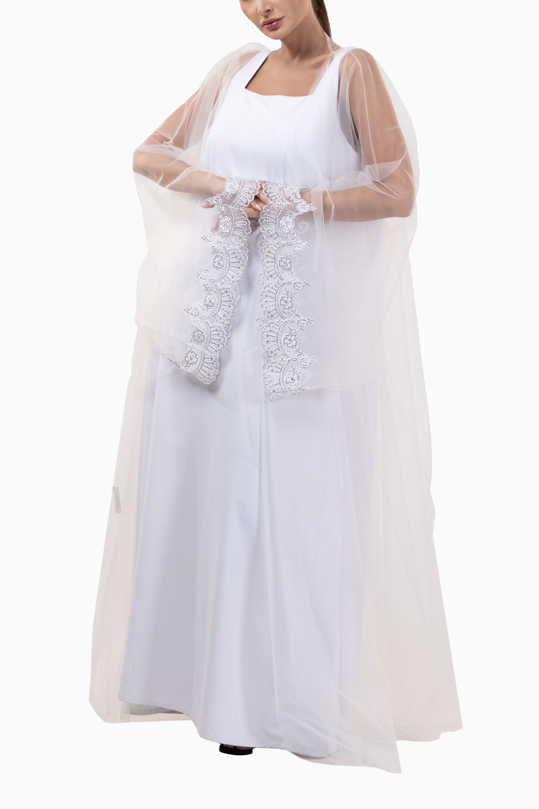 Lucia Opal - Sheer Organza Occasion Abaya