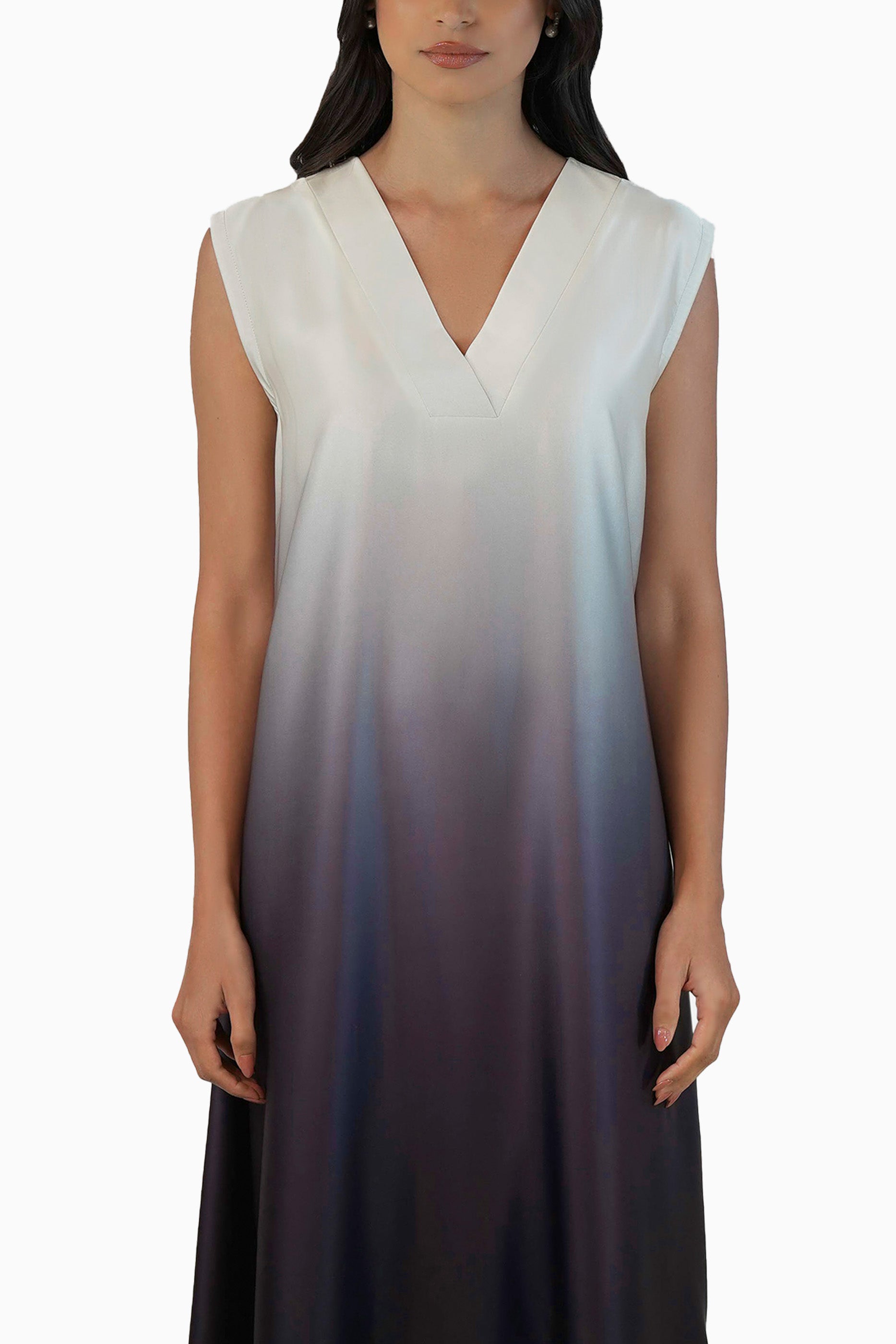 Lilacream - Printed Ombre Abaya Set