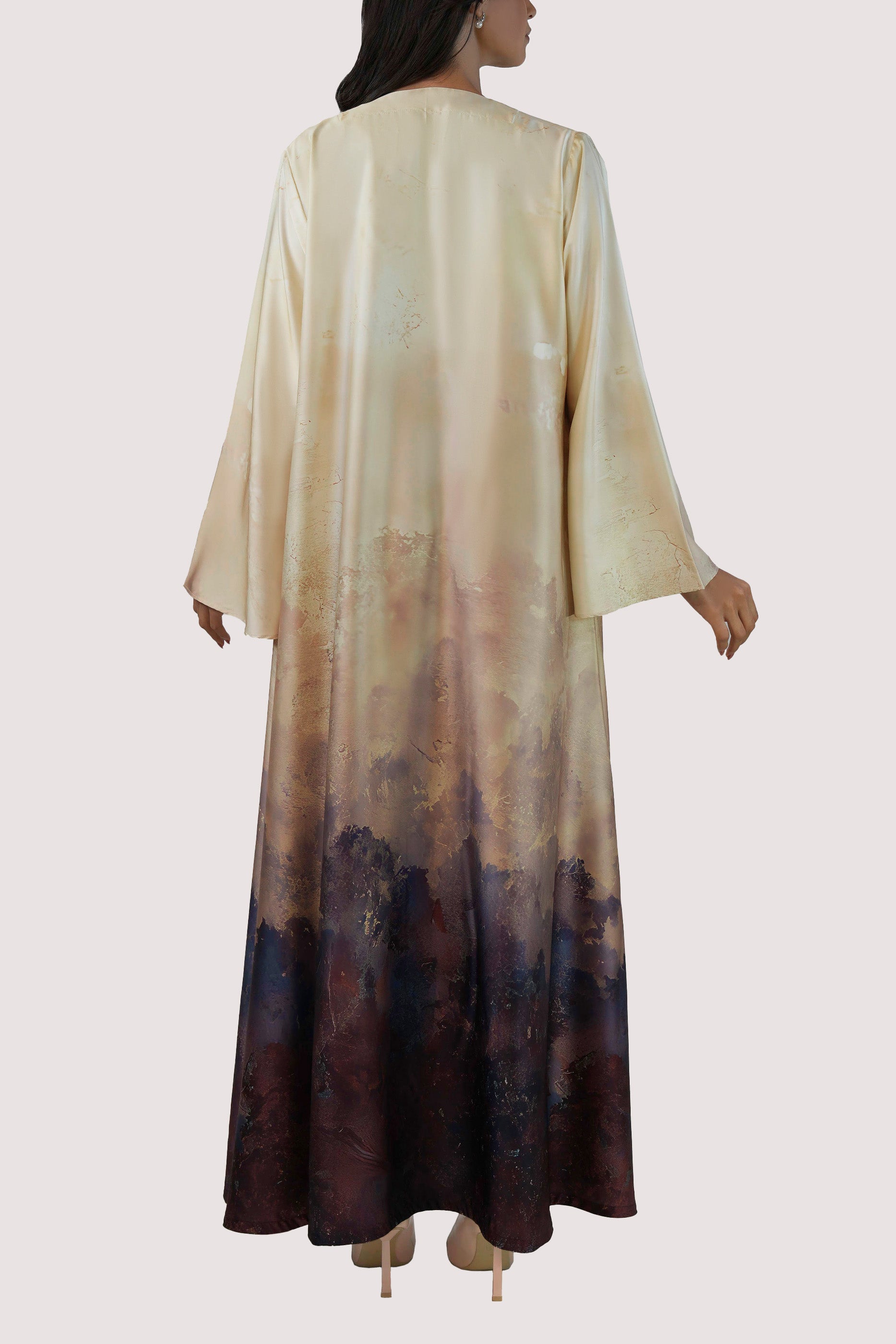 Lilacream - Printed Ombre Abaya Set