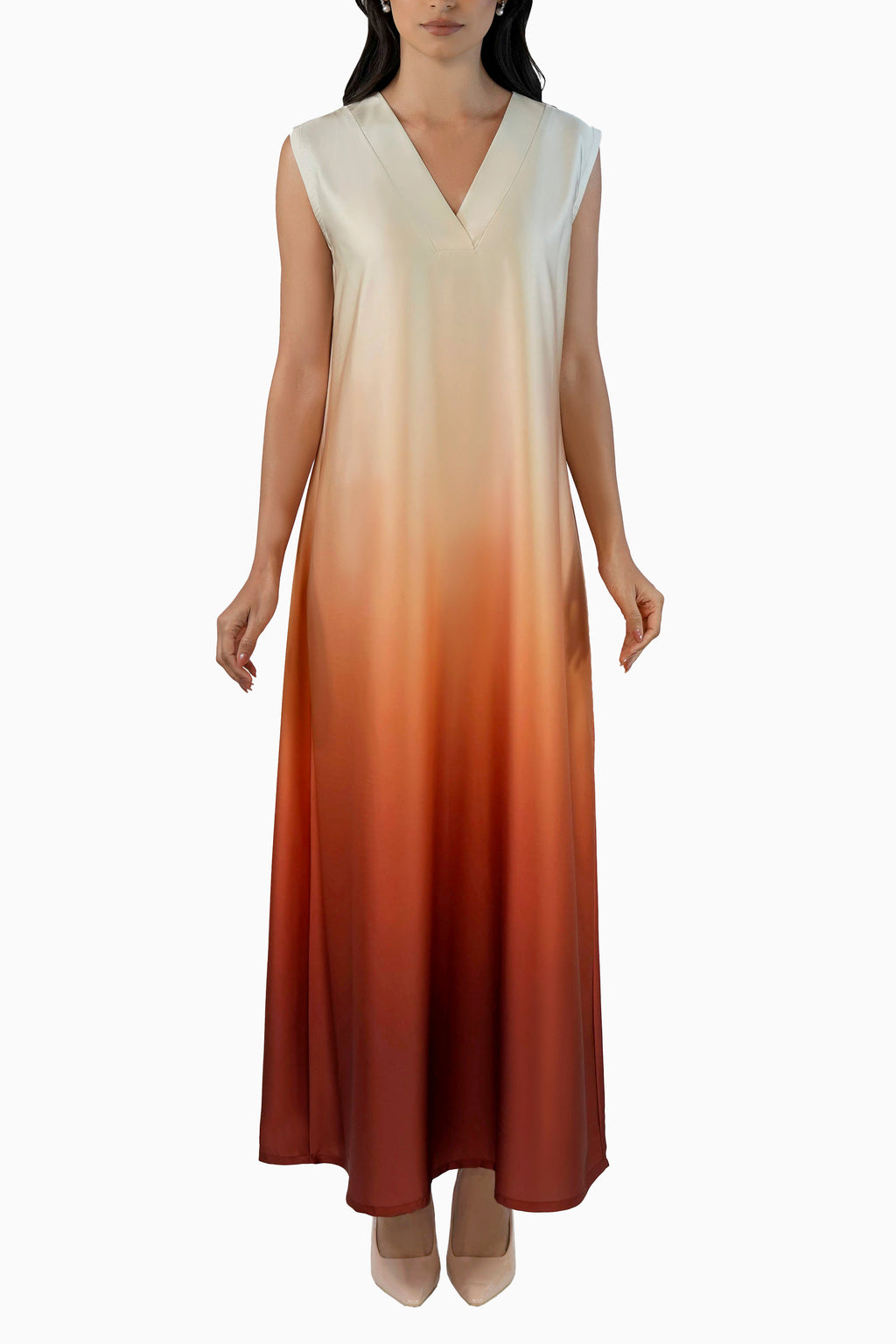 Sandleaf  - Printed Ombre Abaya Set
