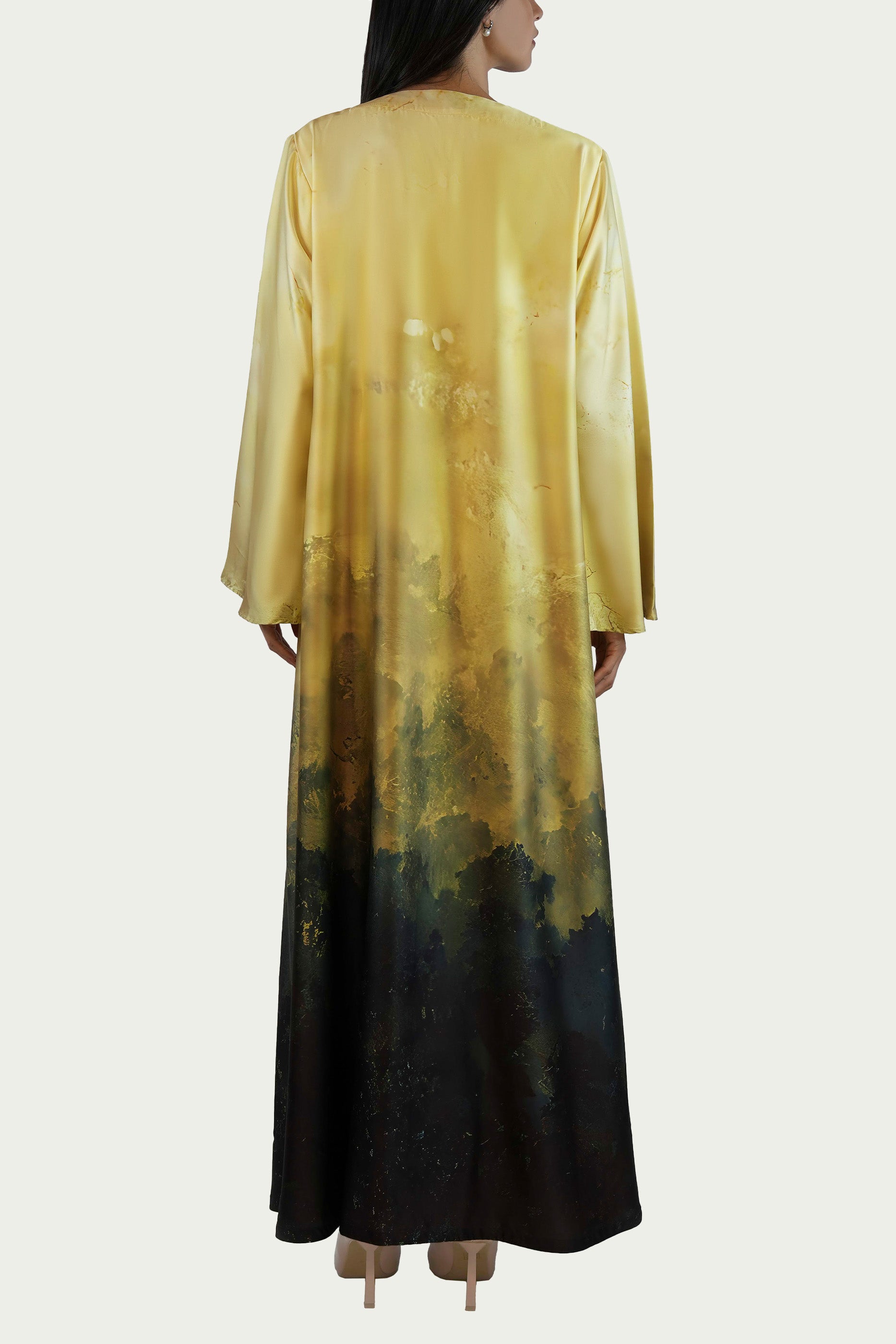 Solara  - Printed Ombre Abaya Set
