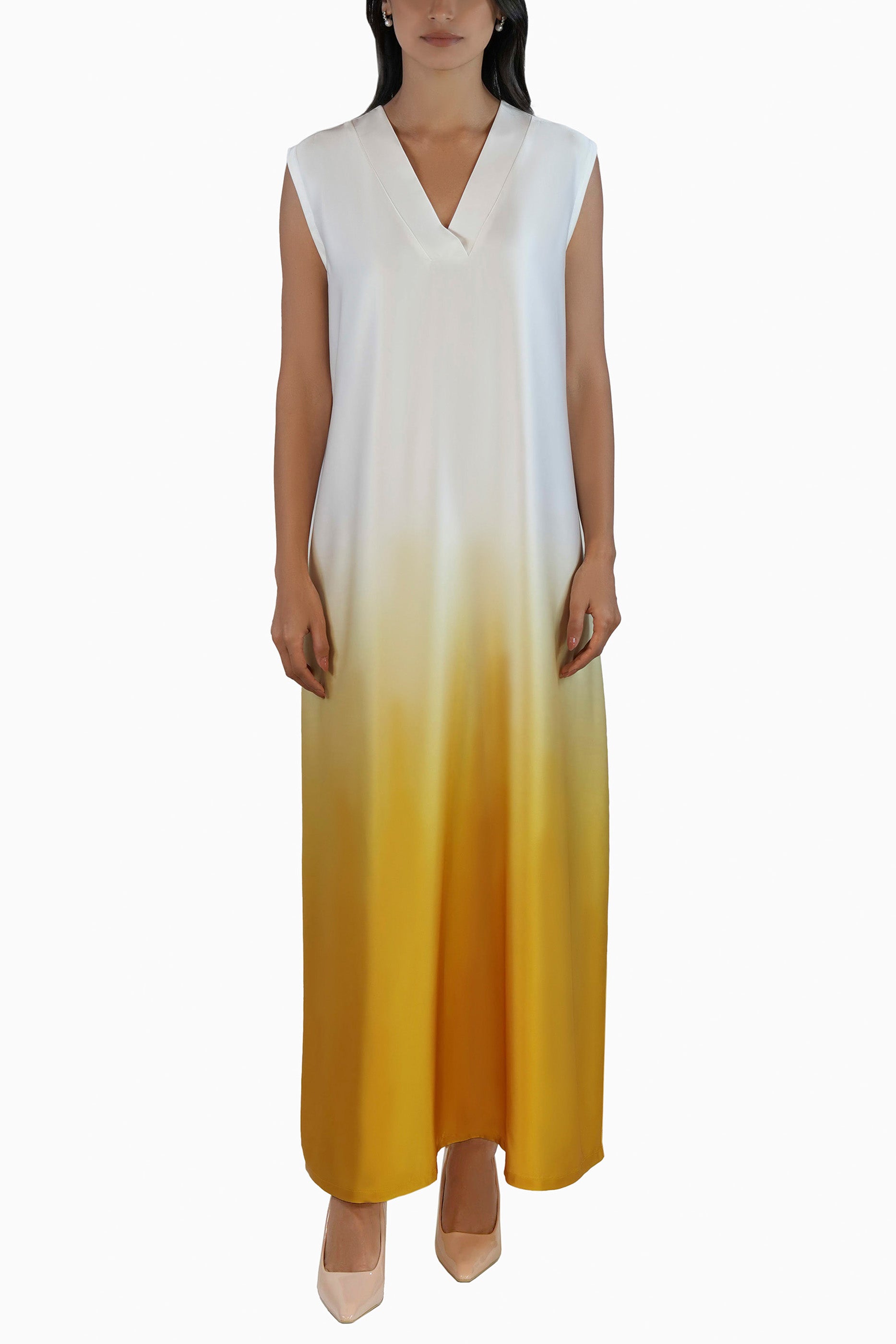Solara  - Printed Ombre Abaya Set