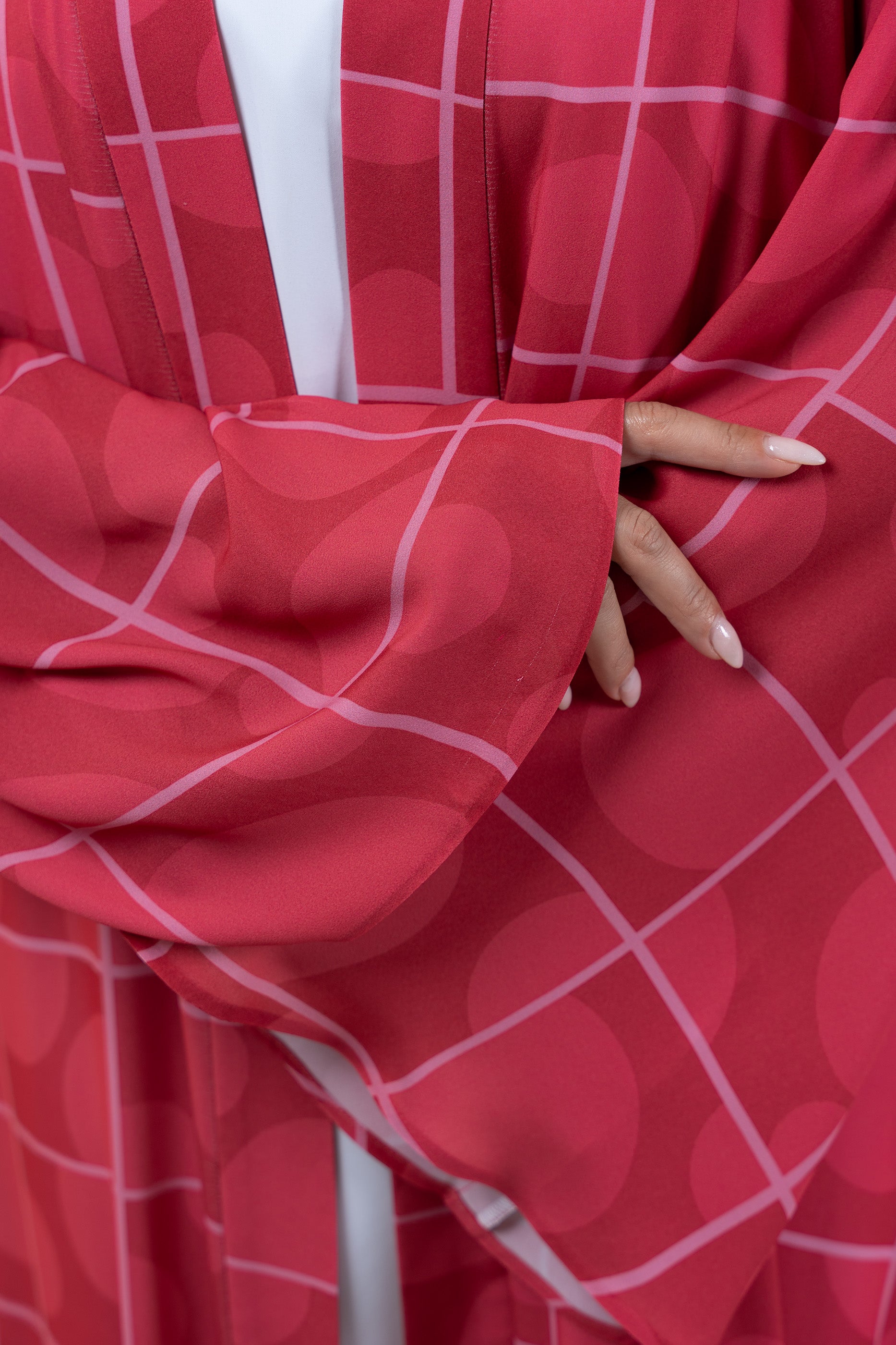 Orb Ruby - Geometric Printed Abaya