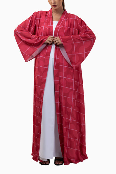 Orb Ruby - Geometric Printed Abaya