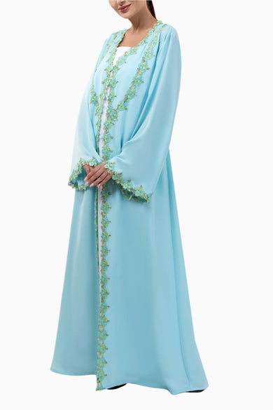Sabah Azure Abaya Set