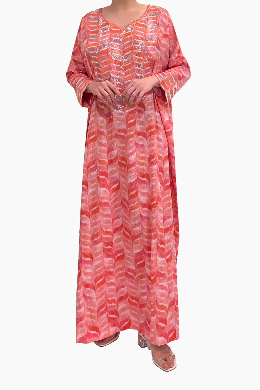 Sarah Kaftan - Printed Embroidery Dress