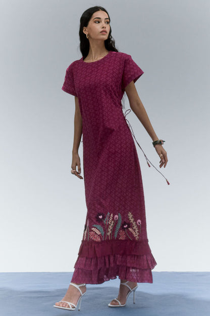 Zinnea Ruby Dress in Soft Broderie Anglaise